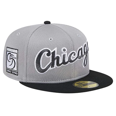 Casquette ajustée 59FIFTY en maille Pivot des Chicago White Sox New Era pour hommes, grise