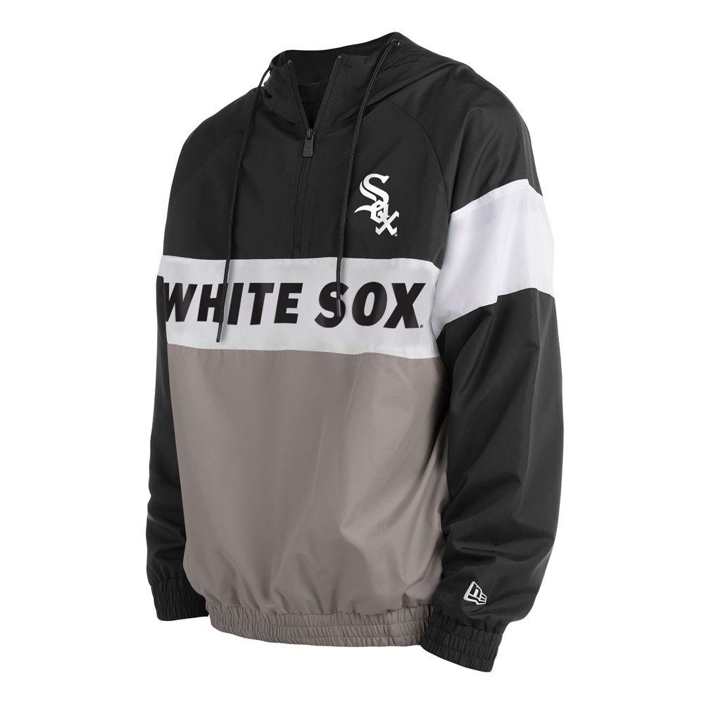 Men's New Era Chicago White Sox Raglan Quarter-Zip Hoodie