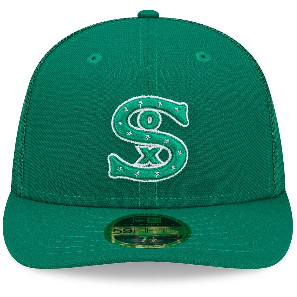 Casquette ajustée 59FIFTY à profil bas pour homme des Chicago White Sox 2022 de la Saint-Patrick New Era verte