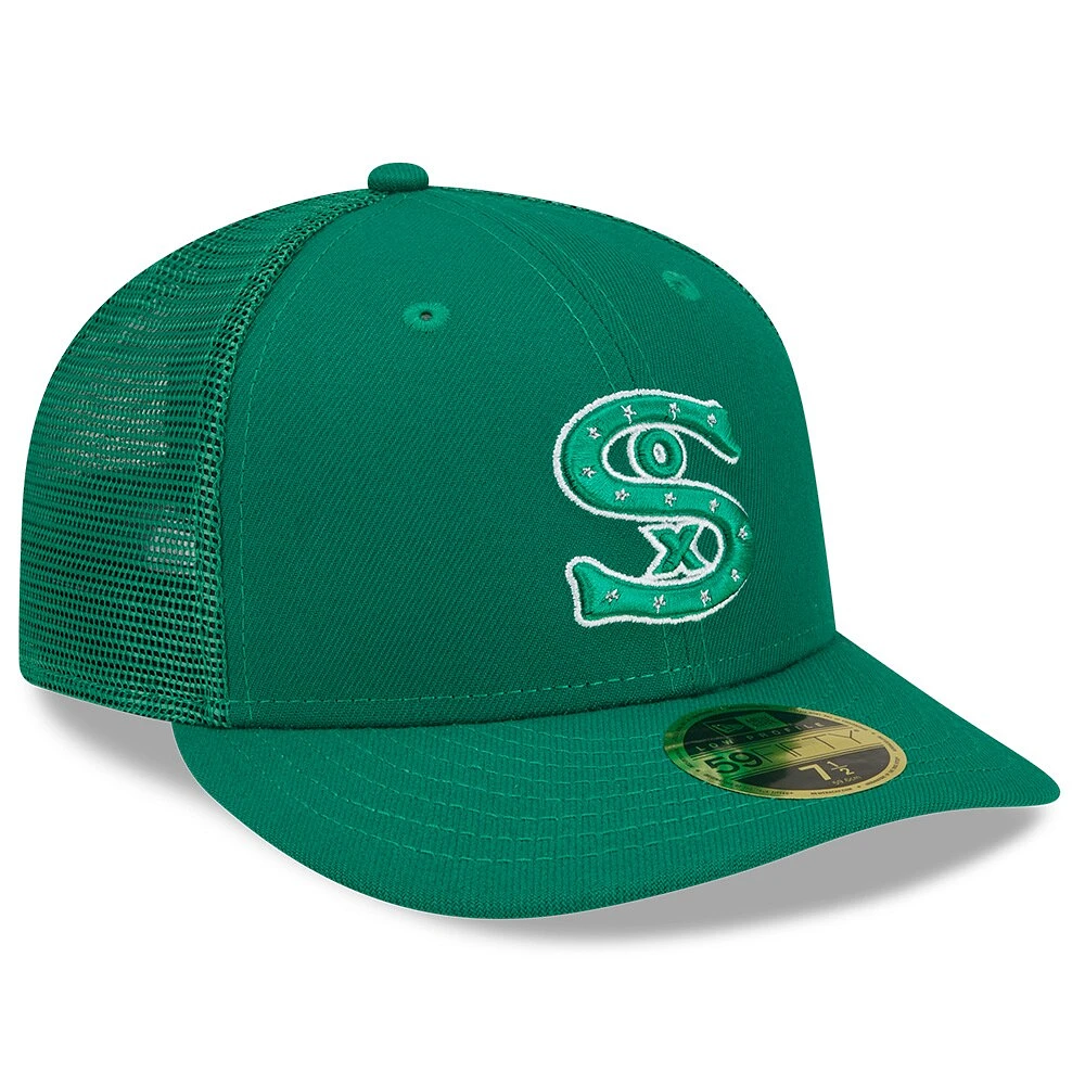 Casquette ajustée 59FIFTY à profil bas pour homme des Chicago White Sox 2022 de la Saint-Patrick New Era verte