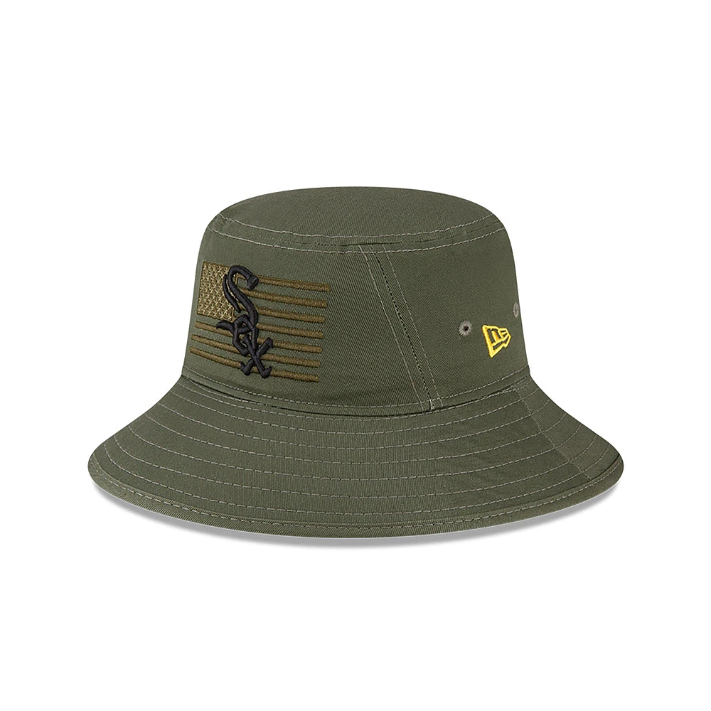 Casquette New Era verte Chicago White Sox 2023 Armed Forces Day pour homme