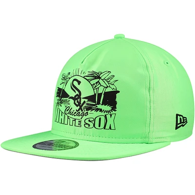 Casquette snapback verte Chicago White Sox Neon Golfer New Era pour hommes