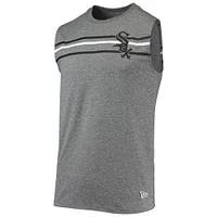 Men's New Era Heathered Gray Chicago White Sox Muscle Tank Top