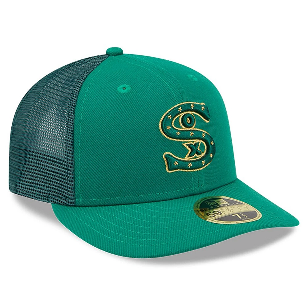 Casquette ajustée 59FIFTY pour homme New Era Kelly Green Chicago White Sox 2023 St. Patrick's Day Low Profile