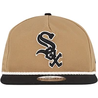 Men's New Era Khaki/Black Chicago White Sox Golfer Snapback Hat