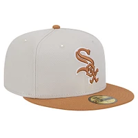 Men's New Era Khaki/Brown Chicago White Sox Two-Tone Color Pack 59FIFTY Fitted Hat