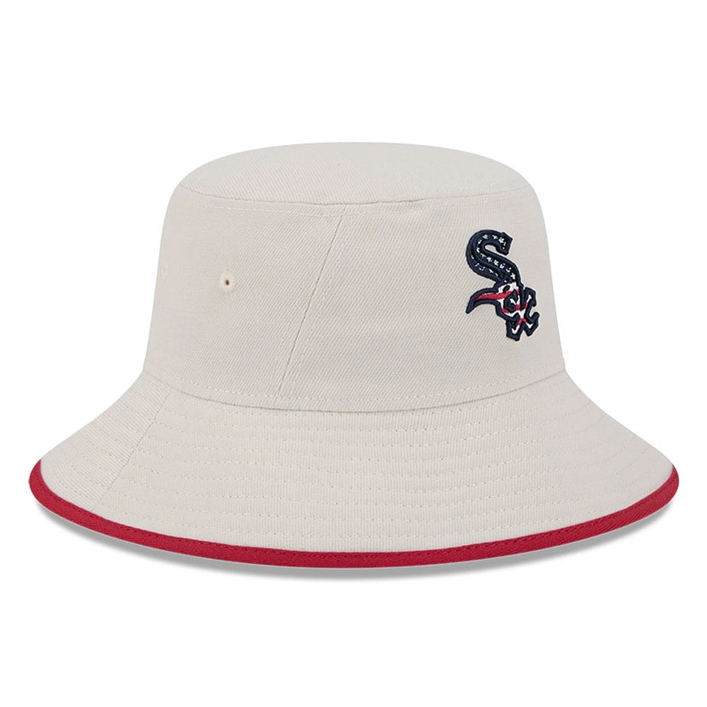 Men's New Era  Khaki Chicago White Sox 2024 Fourth of July Bucket Hat