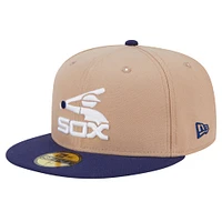 Casquette ajustée 59FIFTY Chicago White Sox kaki New Era pour homme