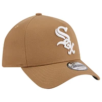 Men's New Era Khaki Chicago White Sox A-Frame 9FORTY Adjustable Hat