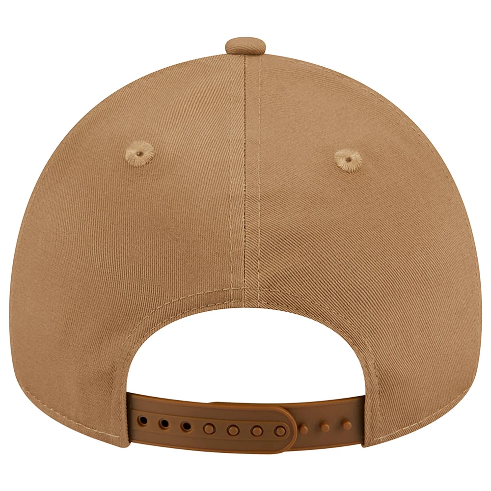 Men's New Era Khaki Chicago White Sox A-Frame 9FORTY Adjustable Hat