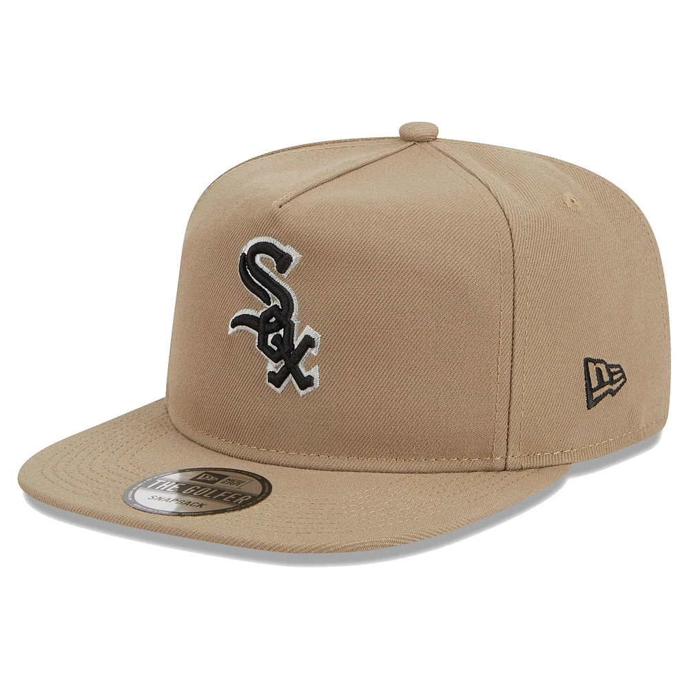 Men's New Era  Khaki Chicago White Sox Golfer Adjustable Hat