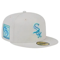 Men's New Era Khaki Chicago White Sox Stone Mist 59FIFTY Fitted Hat