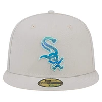 Men's New Era Khaki Chicago White Sox Stone Mist 59FIFTY Fitted Hat