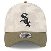 Men's New Era Light Beige/Olive Chicago White Sox 2025 Armed Forces Day 39THIRTY Flex Hat