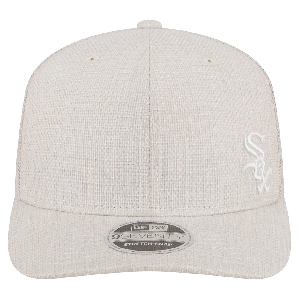 Men's New Era Light Beige Chicago White Sox Flawless 9SEVENTY Stretch-Snap Hat