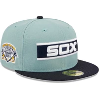 Casquette ajustée New Era Chicago White Sox Beach Kiss 59FIFTY pour homme, bleu clair/bleu marine