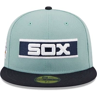 Casquette ajustée New Era Chicago White Sox Beach Kiss 59FIFTY pour homme, bleu clair/bleu marine