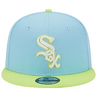 Men's New Era Light Blue/Neon Green Chicago White Sox Spring Basic Two-Tone 9FIFTY Snapback Hat