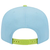 Men's New Era Light Blue/Neon Green Chicago White Sox Spring Basic Two-Tone 9FIFTY Snapback Hat