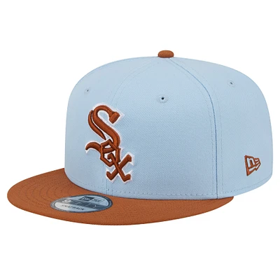 Casquette Snapback 9FIFTY bicolore bleu clair Chicago White Sox Spring Color pour hommes New Era