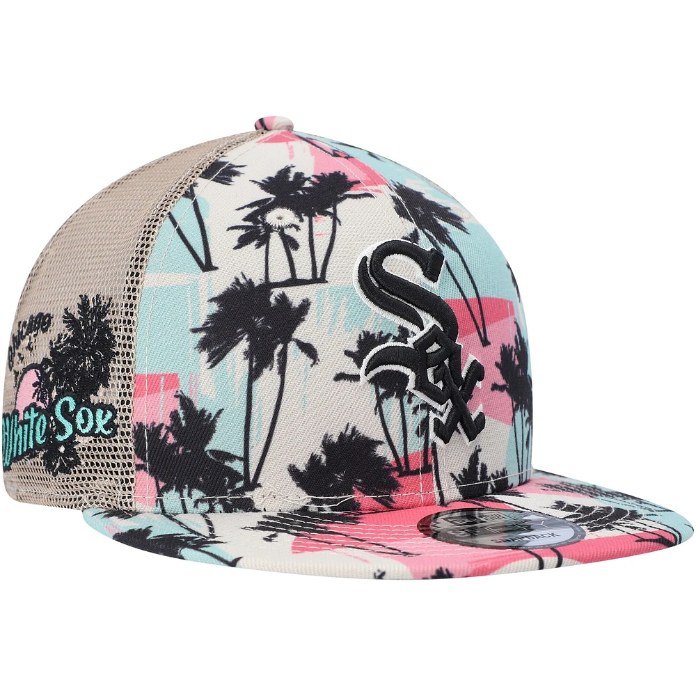 Casquette Snapback 9FIFTY Retro Beachin' Trucker 9FIFTY Chicago White Sox naturelle New Era pour homme