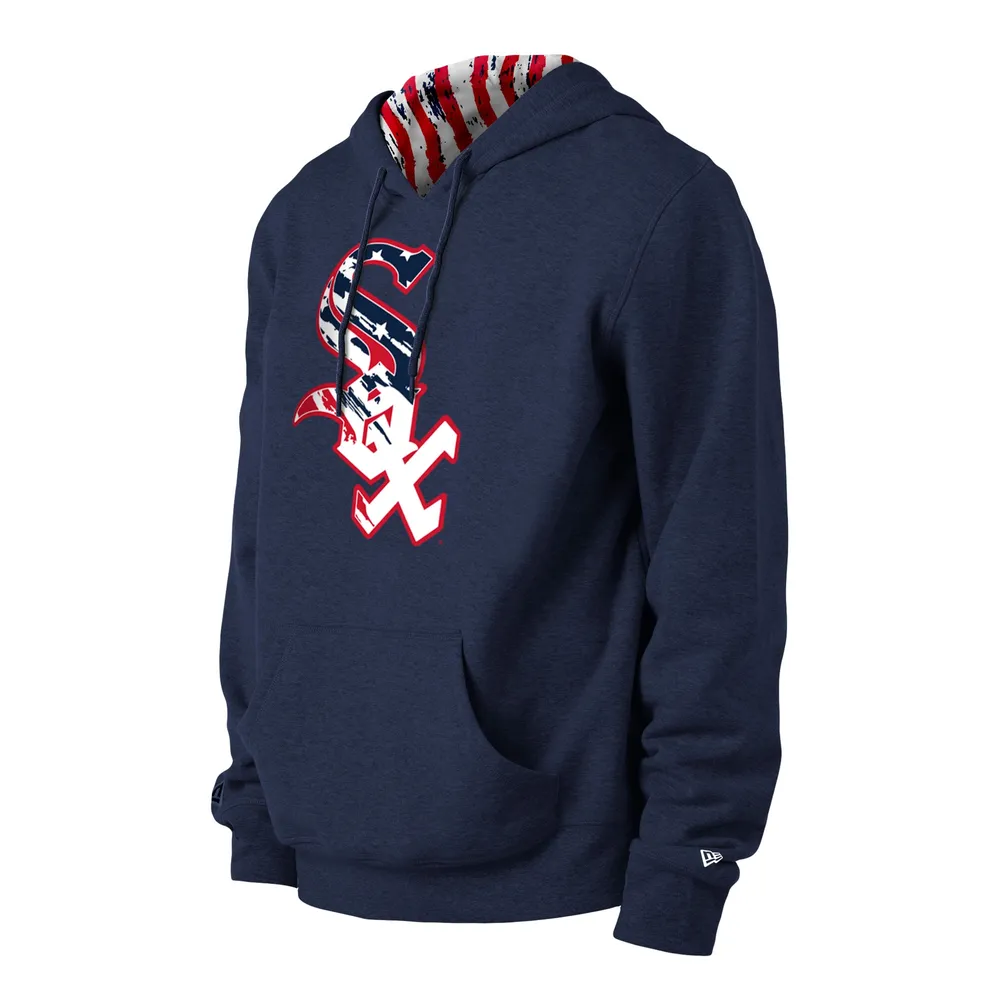 Sweat à capuche New Era Chicago White Sox 4th of July Stars & Stripes bleu marine pour homme