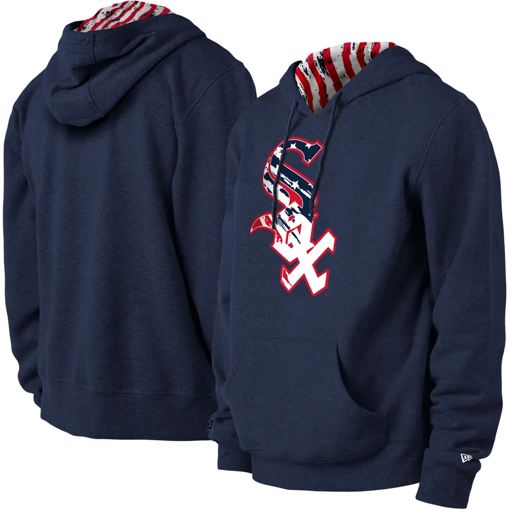 Sweat à capuche New Era Chicago White Sox 4th of July Stars & Stripes bleu marine pour homme