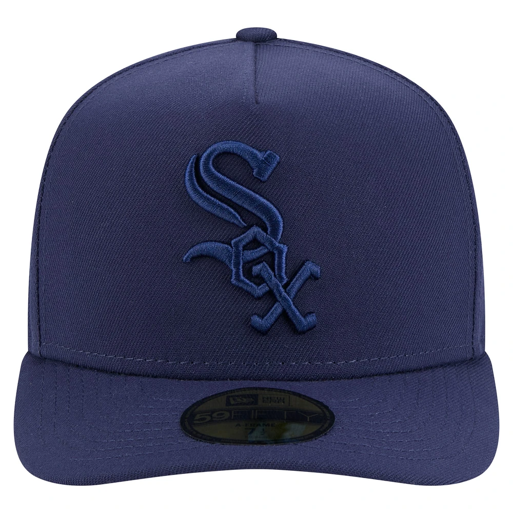 Men's New Era Navy Chicago White Sox Color Pack A-Frame 59FIFTY Fitted Hat