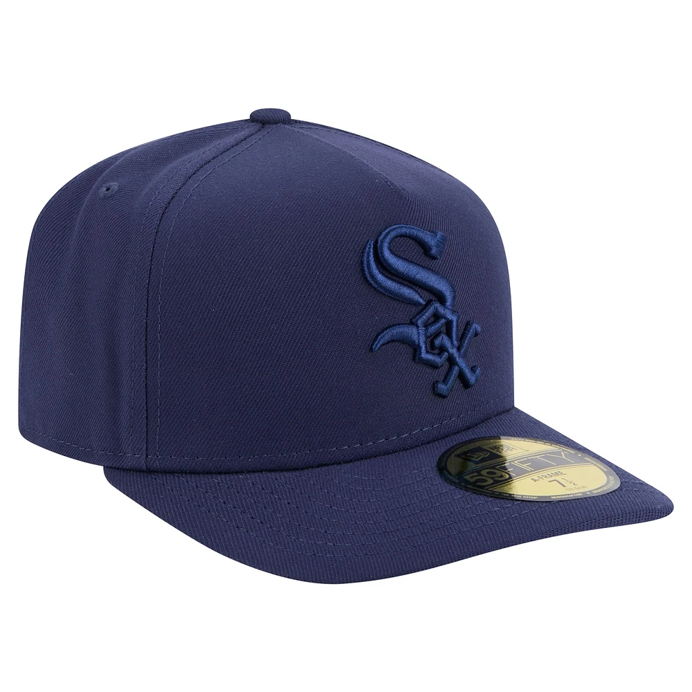 Men's New Era Navy Chicago White Sox Color Pack A-Frame 59FIFTY Fitted Hat