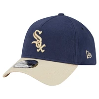 Casquette ajustable Moleskin A-Frame 9FORTY pour homme New Era bleu marine Chicago White Sox