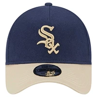 Men's New Era Navy Chicago White Sox  Moleskin A-Frame 9FORTY Adjustable Hat