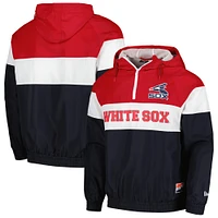 Men's New Era Navy Chicago White Sox Ripstop Raglan Quarter-Zip Hoodie Windbreaker Jacket