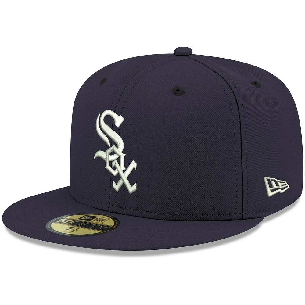 Men's New Era Navy Chicago White Sox Logo 59FIFTY Fitted Hat