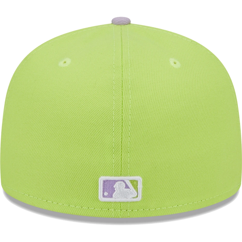 Men's New Era Neon Green/Lavender Chicago White Sox Spring Color Two-Tone 59FIFTY Fitted Hat