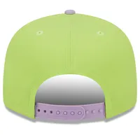 Men's New Era Neon Green/Purple Chicago White Sox Spring Basic Two-Tone 9FIFTY Snapback Hat