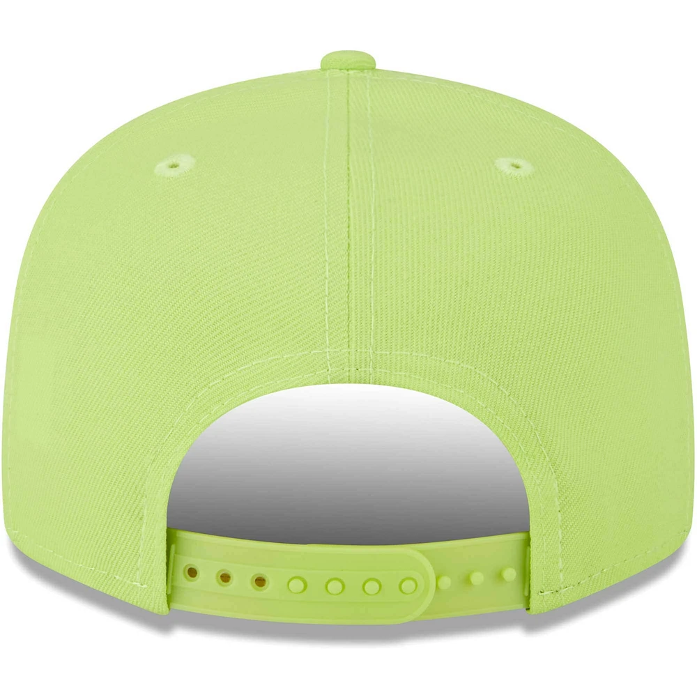 Men's New Era Neon Green Chicago White Sox Spring Color Basic 9FIFTY Snapback Hat