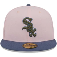 Casquette ajustée 59FIFTY avec sous-visière olive Chicago White Sox New Era pour homme, rose/bleu