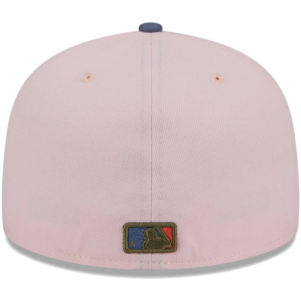 Casquette ajustée 59FIFTY avec sous-visière olive Chicago White Sox New Era pour homme, rose/bleu