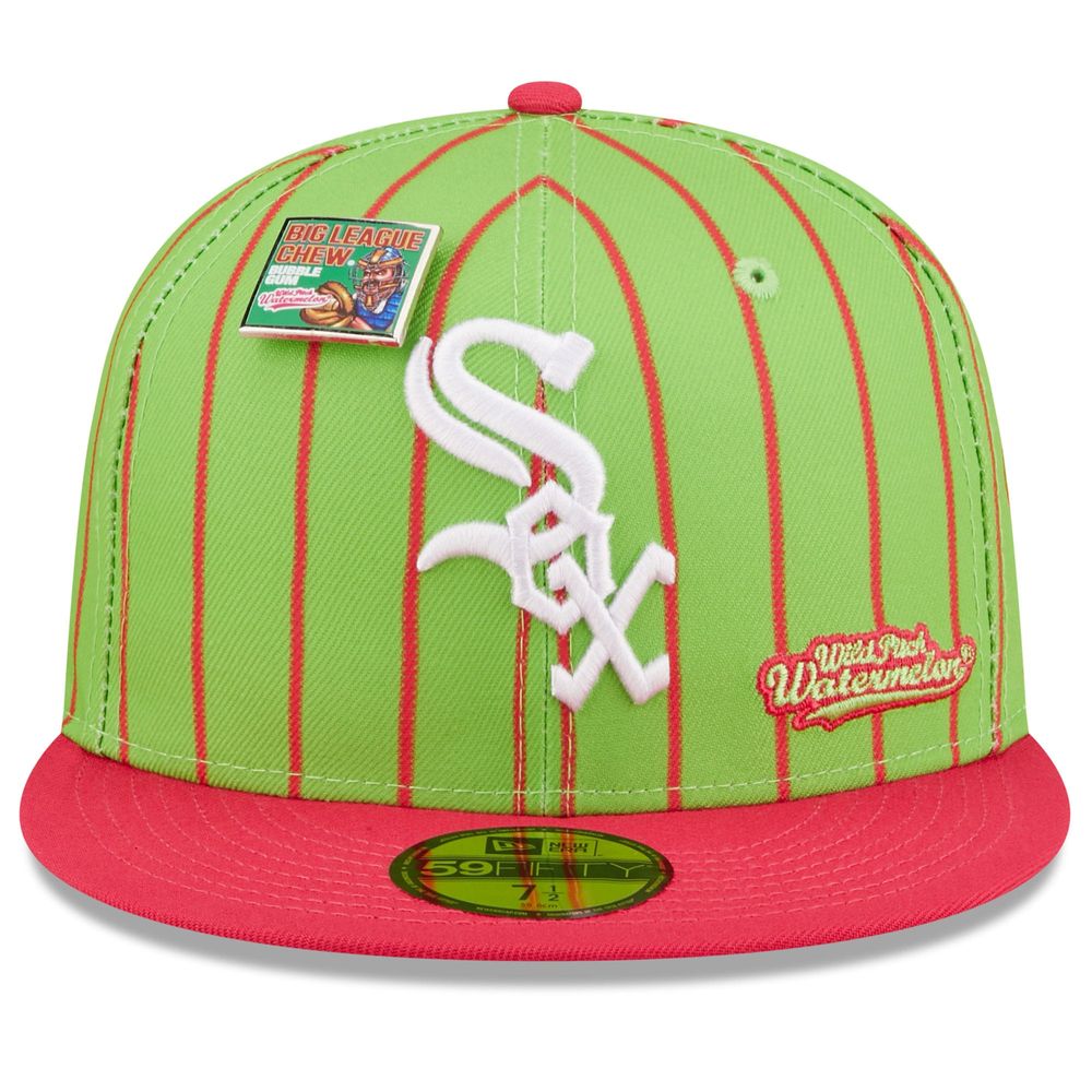 Chicago White Sox New Era MLB x Big League Chew Wild Pitch Watermelon  Flavor Pack 59FIFTY Fitted Hat - Pink/Green