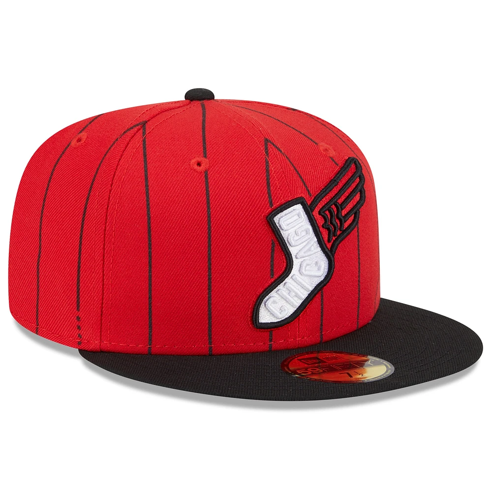 Men's New Era Red/Black Chicago White Sox 2025 City Connect 59FIFTY Fitted Hat