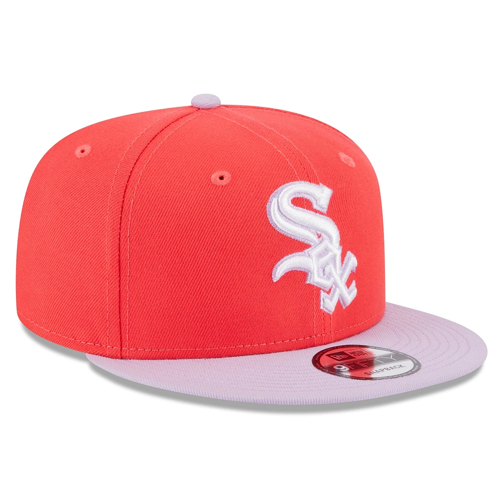 Men's New Era Red/Purple Chicago White Sox Spring Basic Two-Tone 9FIFTY Snapback Hat