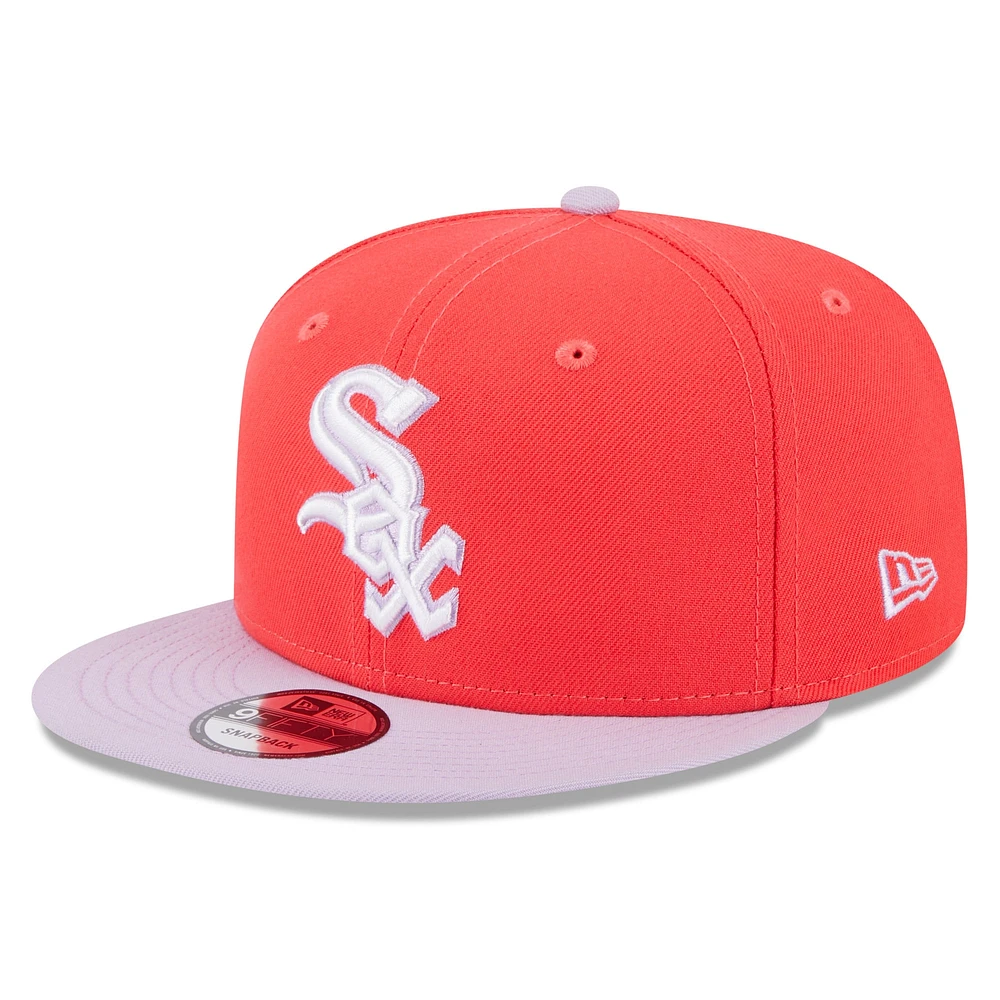 Men's New Era Red/Purple Chicago White Sox Spring Basic Two-Tone 9FIFTY Snapback Hat