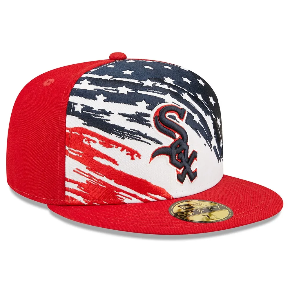 Casquette ajustée New Era Red Chicago White Sox 2022 4th of July On-Field 59FIFTY pour homme