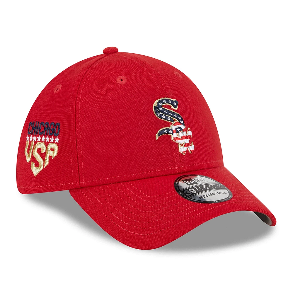 Casquette New Era Red Chicago White Sox 2023 Fourth of July 39THIRTY Flex Fit pour homme