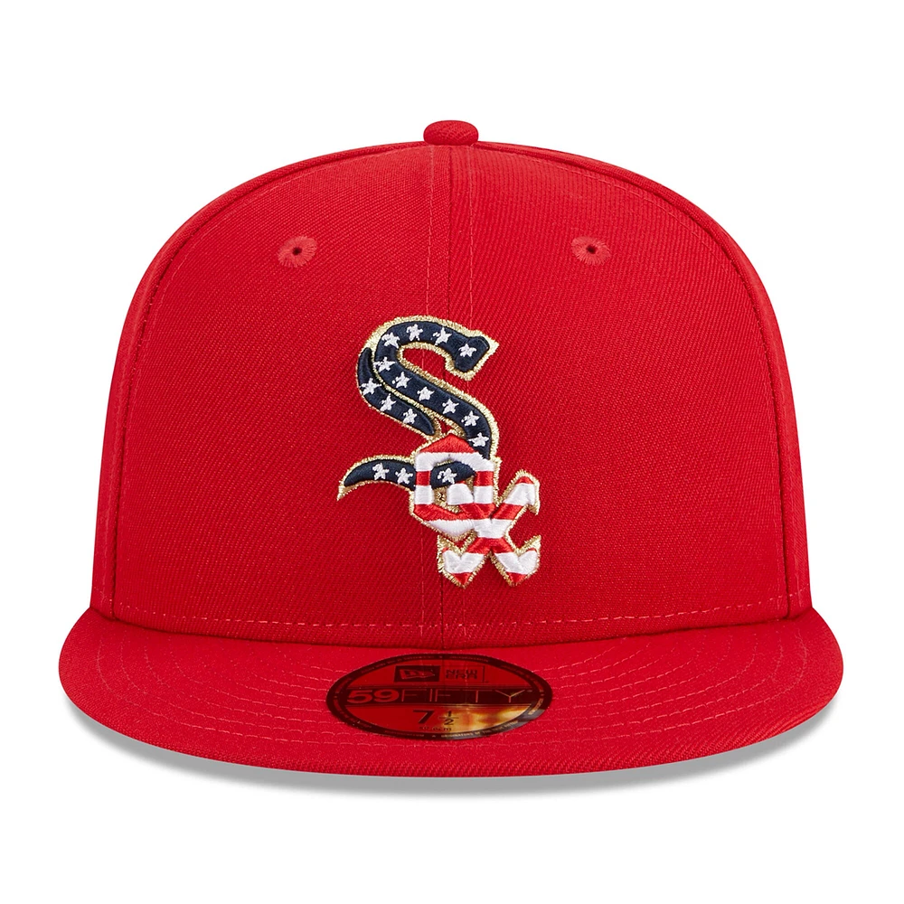 Men's New Era  Red Chicago White Sox 2023 Fourth of July 59FIFTY Fitted Hat