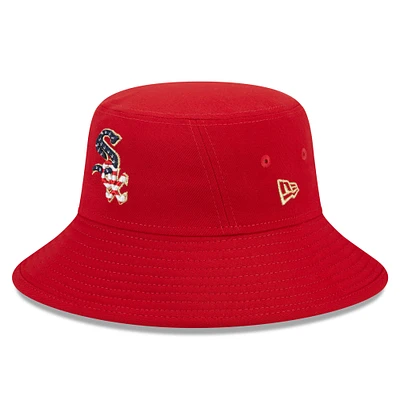 Men's New Era  Red Chicago White Sox 2023 Fourth of July Bucket Hat