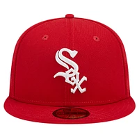Men's New Era Red Chicago White Sox Logo 59FIFTY Fitted Hat