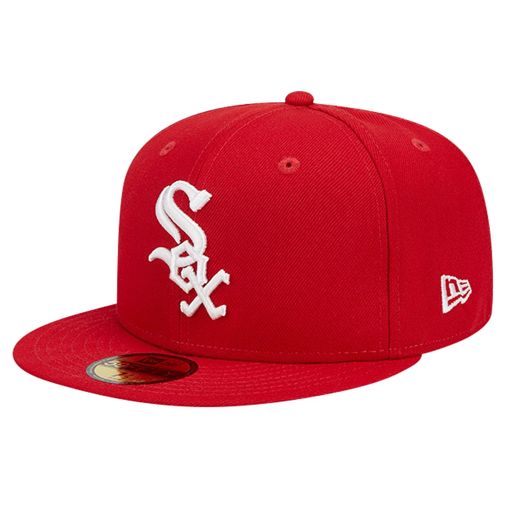 Men's New Era Red Chicago White Sox Logo 59FIFTY Fitted Hat