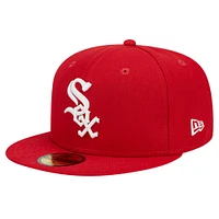 Men's New Era Red Chicago White Sox Logo 59FIFTY Fitted Hat