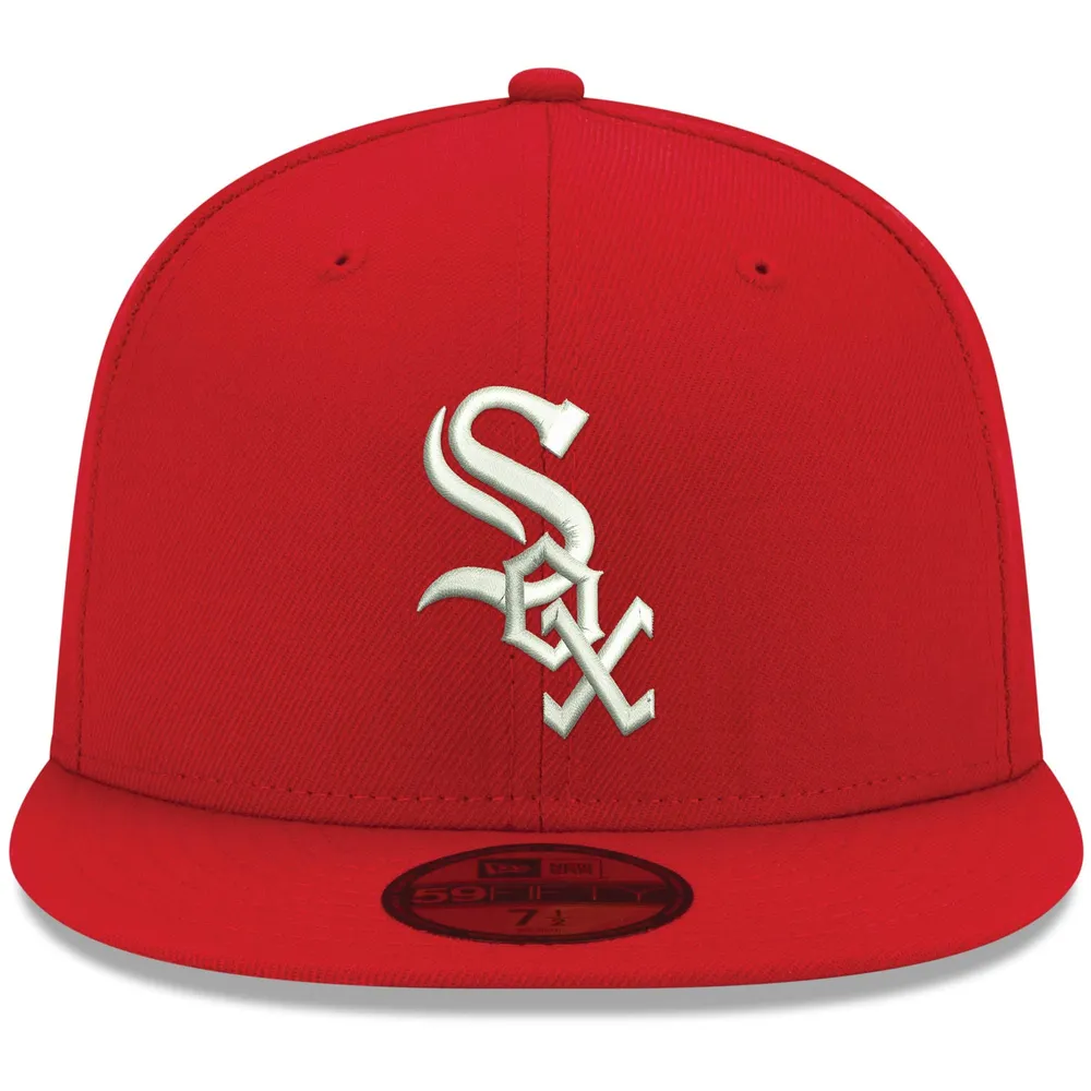 Men's New Era Red Chicago White Sox Logo 59FIFTY Fitted Hat